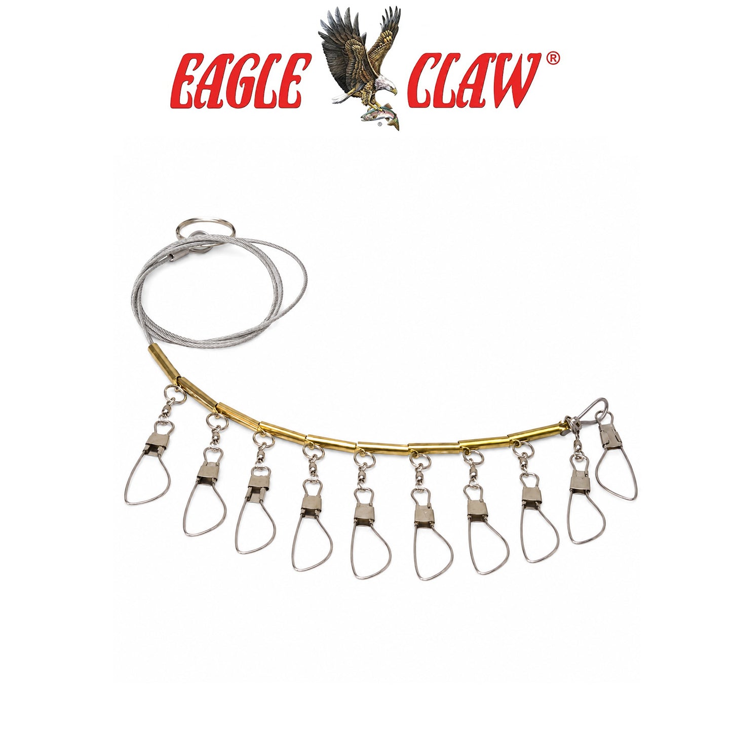 Eagle Claw 70" Heavy Duty Cable Fish Stringer Peg Board Display