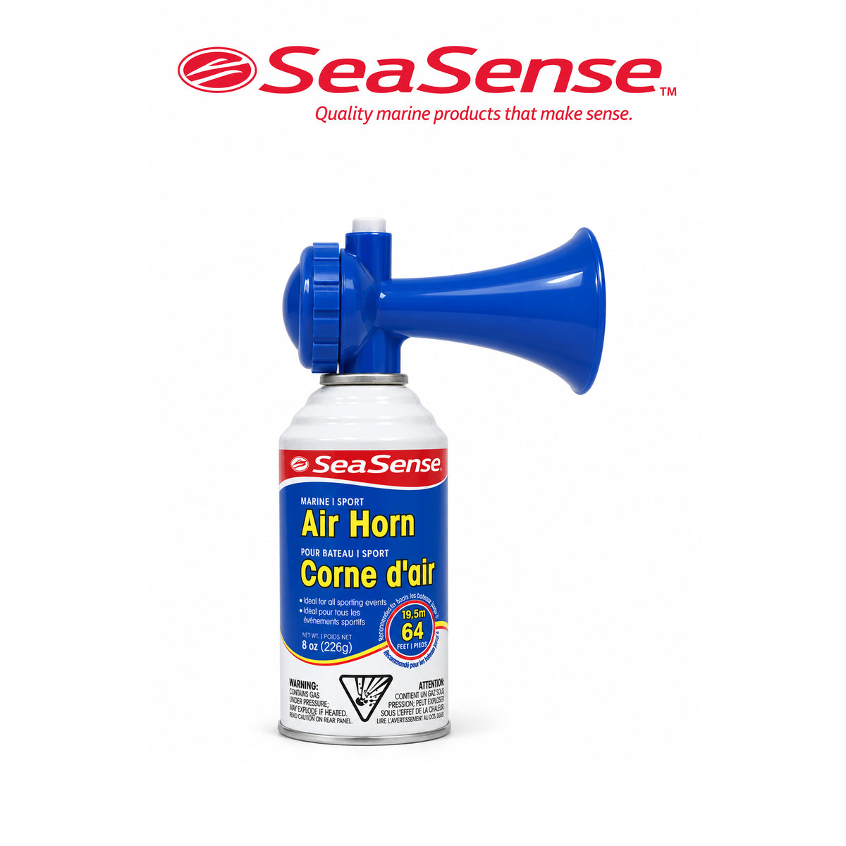 SeaSense Jumbo 8 oz High-Output Air Horn with Manual Trigger