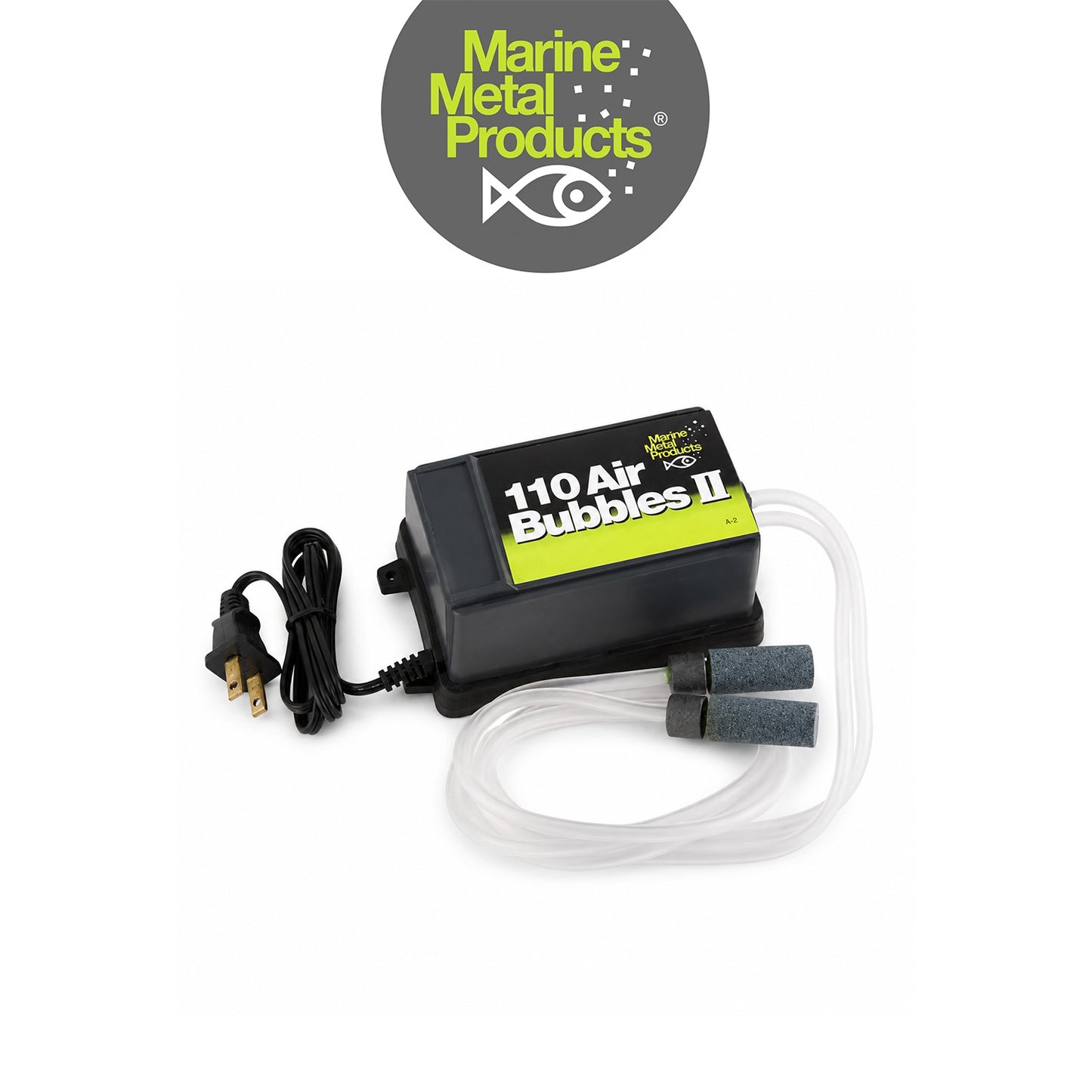 Marine Metal 110V Dual Outlet Air Pump with Tube &amp; Weights