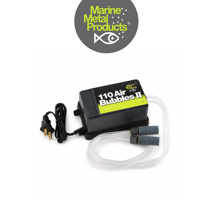 Marine Metal 110V Dual Outlet Air Pump with Tube &amp; Weights