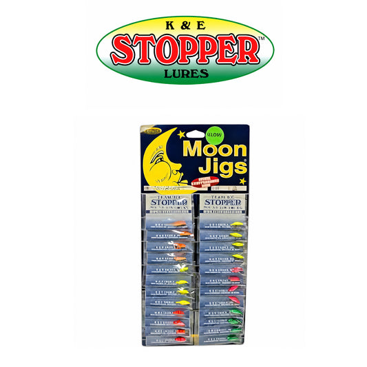 K&E Moon Glitter Ice Jig Card Size 12 – Assorted Colors