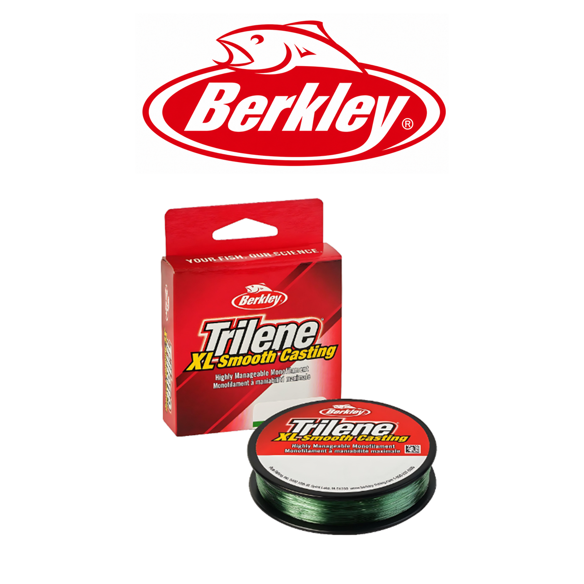 Berkley Trilene Pony Spools Low-Vis Green Premium Monofilament Fishing Line