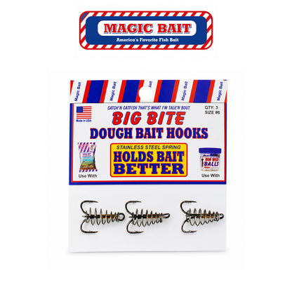 Magic Bait Treble Spring Hook Size #6 Metallic