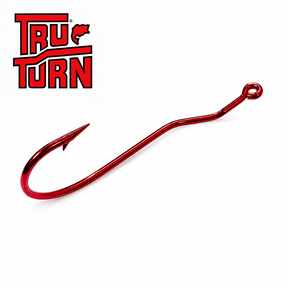 Tru Turn Bass Worm Hook – Blood Red