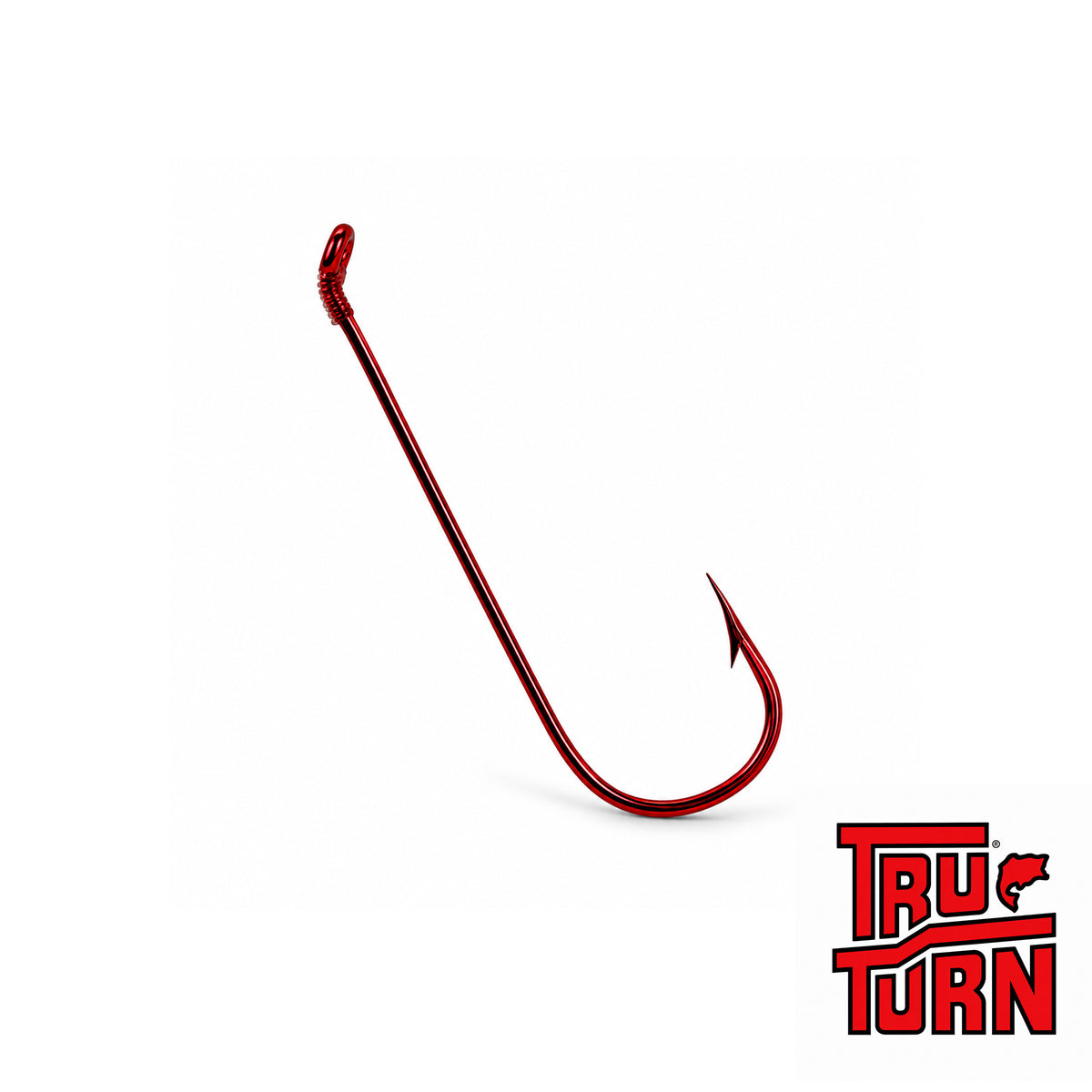 Tru Turn Ultra Sharp Blood Red Snelled Aberdeen Hooks 12 Pack