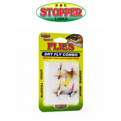K&E Large Dry Fly Assortment – Assorted Sizes &amp; Colors 5 Pack