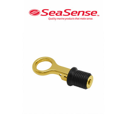 SeaSense 1" Brass Snap Drain Plug for Marine Boats