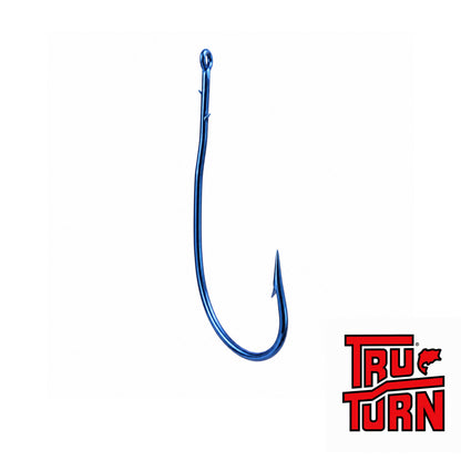 Tru-Turn Bass Worm Hook Blue 6-Pack