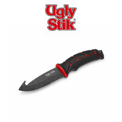 Ugly Stik Gut Hook Bait Knife (Black/Red)