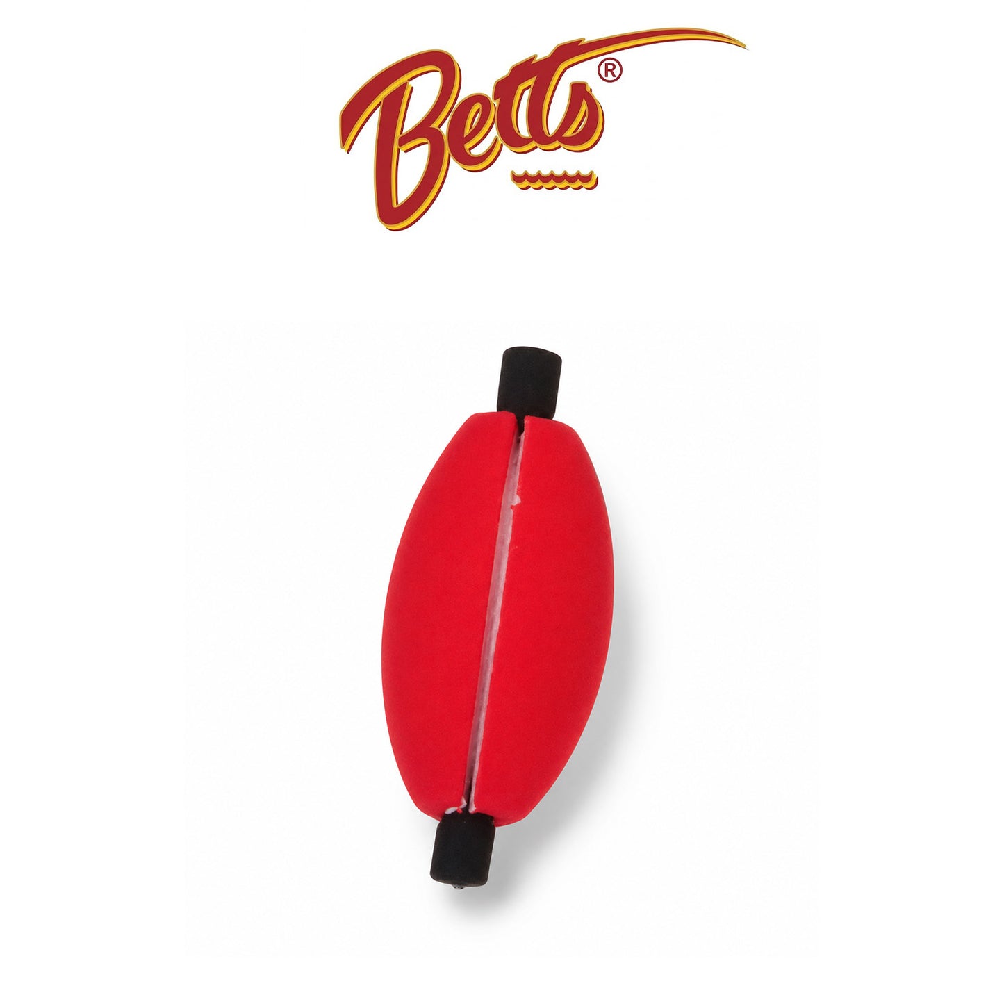 Betts 2" Red Slotted Peg Oval Floats – 100 Pack