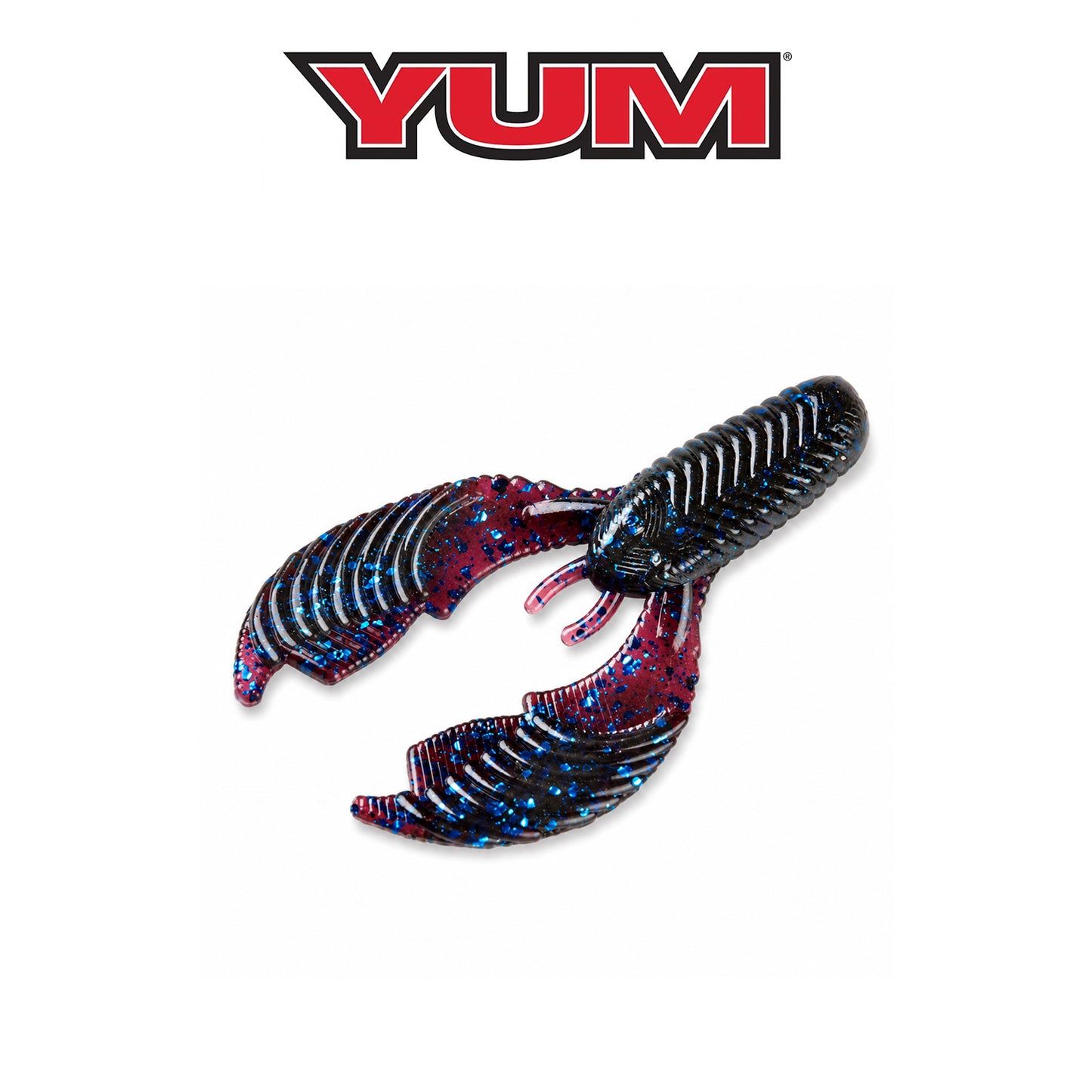 YUM Craw Chunk 2.75" Soft Plastic Craw Bait – Blue Fleck