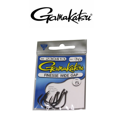 Gamakatsu Finesse Wide Gap NSB Freshwater Fishing Hooks