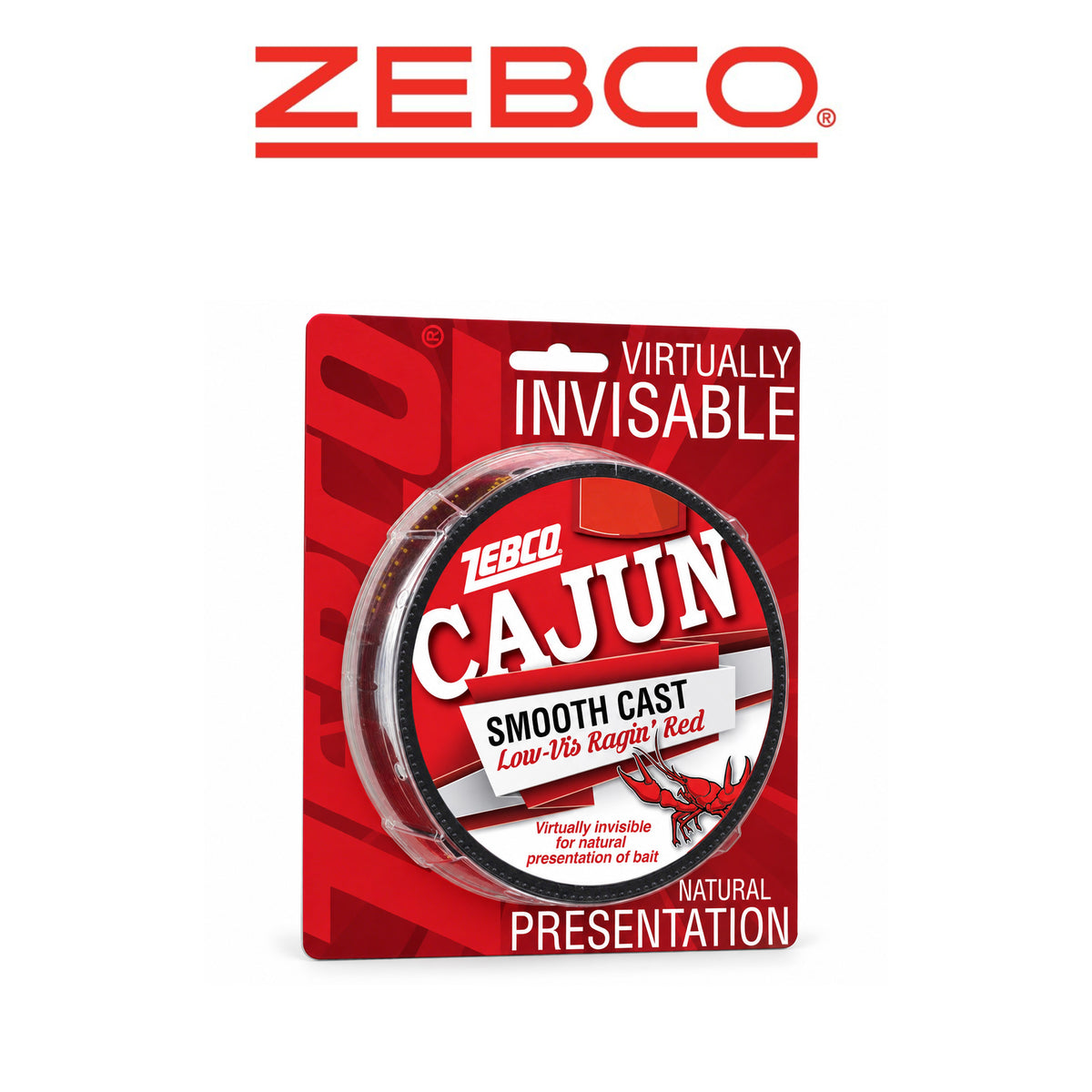 Zebco Cajun Low-Vis Red 4 lb Fishing Line – 330 Yards