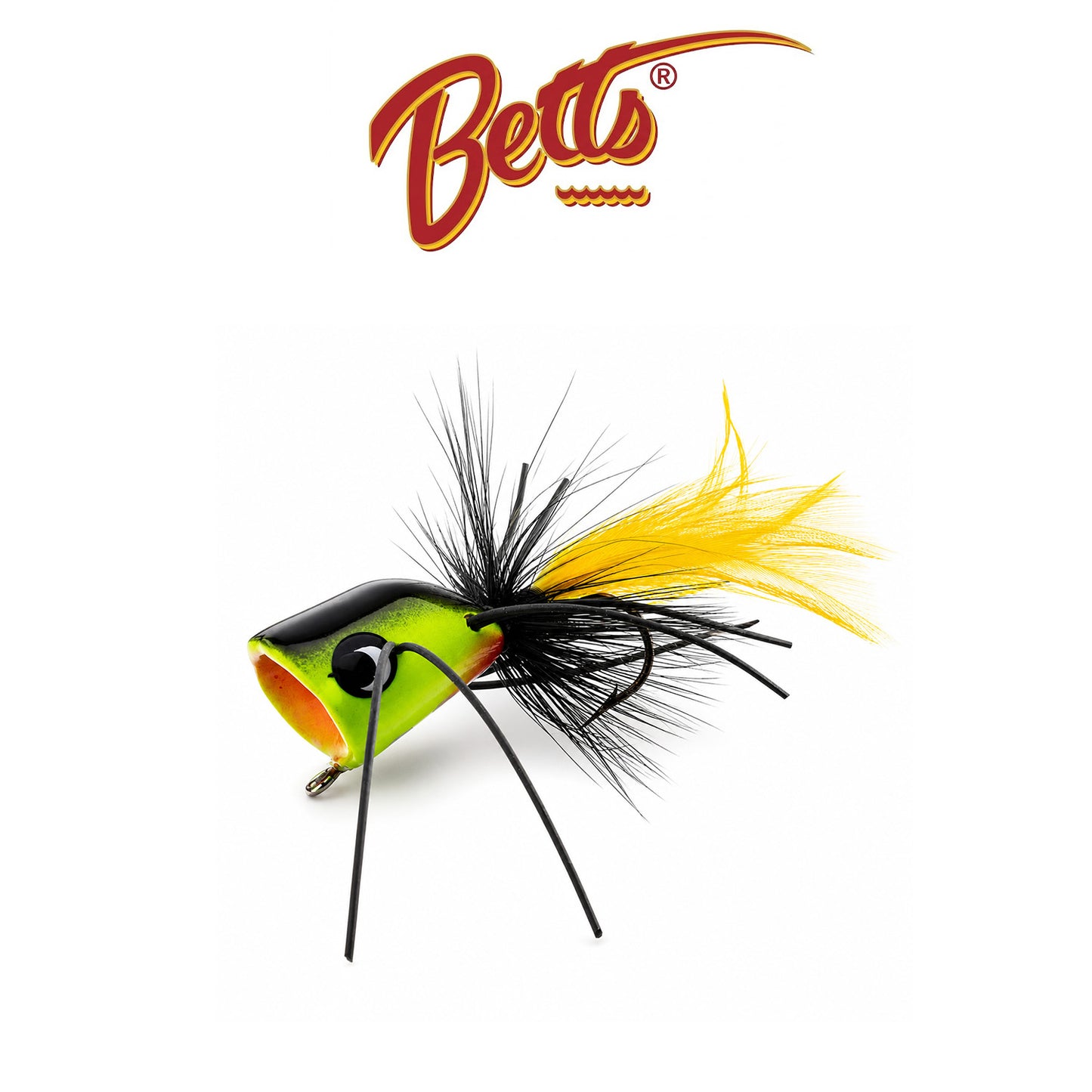 Betts Bass Bug Size 1/0 | Frog ,Yellow ,Chartreuse Fishing Lure