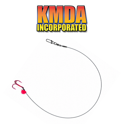 Tip-Up Leader Treble Hook Rig – Ice Fishing Bait Rig for Pike, Walleye & Game Fish