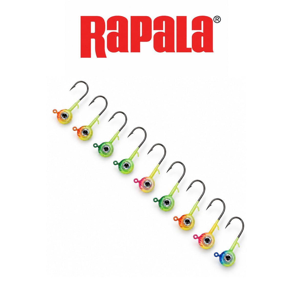 Rapala Neon Moon Eye Jig 1/16 oz UV Fishing Kit – High Visibility Freshwater Jig