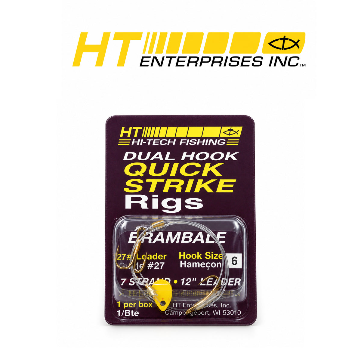 HT Quick Strike Rig with #6 Dual Treble Hooks – 1 Pack