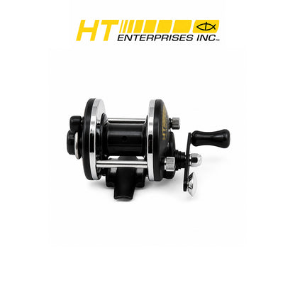 HT Deluxe Mini Bait Cast Reel with Drag – Black Body, Ambidextrous, 4.0:1 Gear Ratio, Aluminum