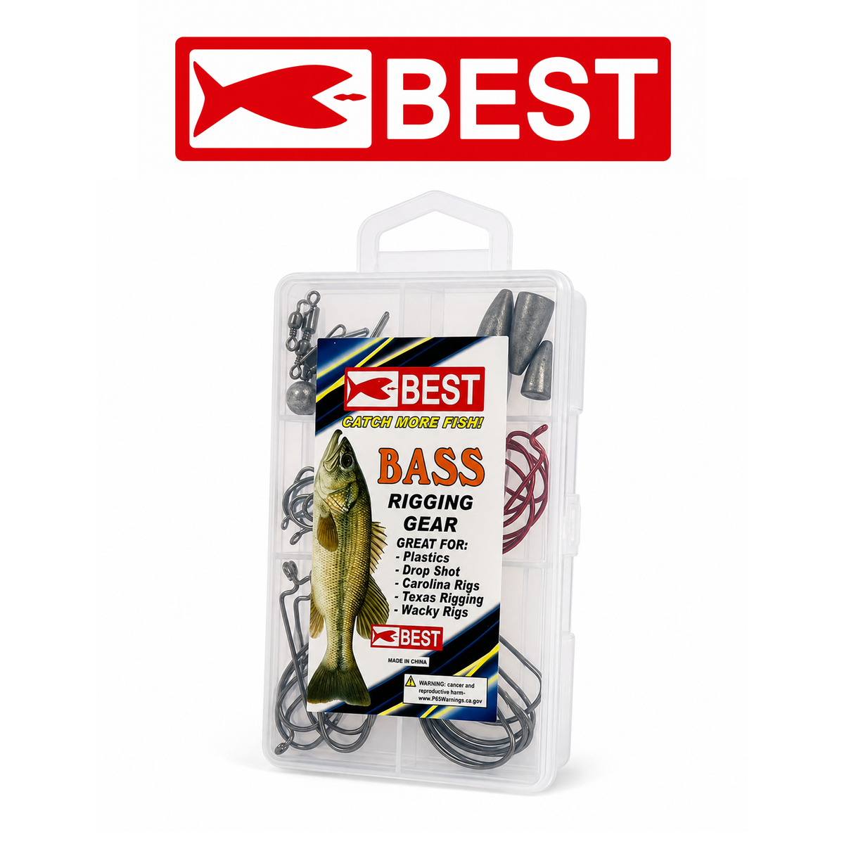 BEST Bass Species Kit Assorted Sizes &amp; Colors 36-Pack