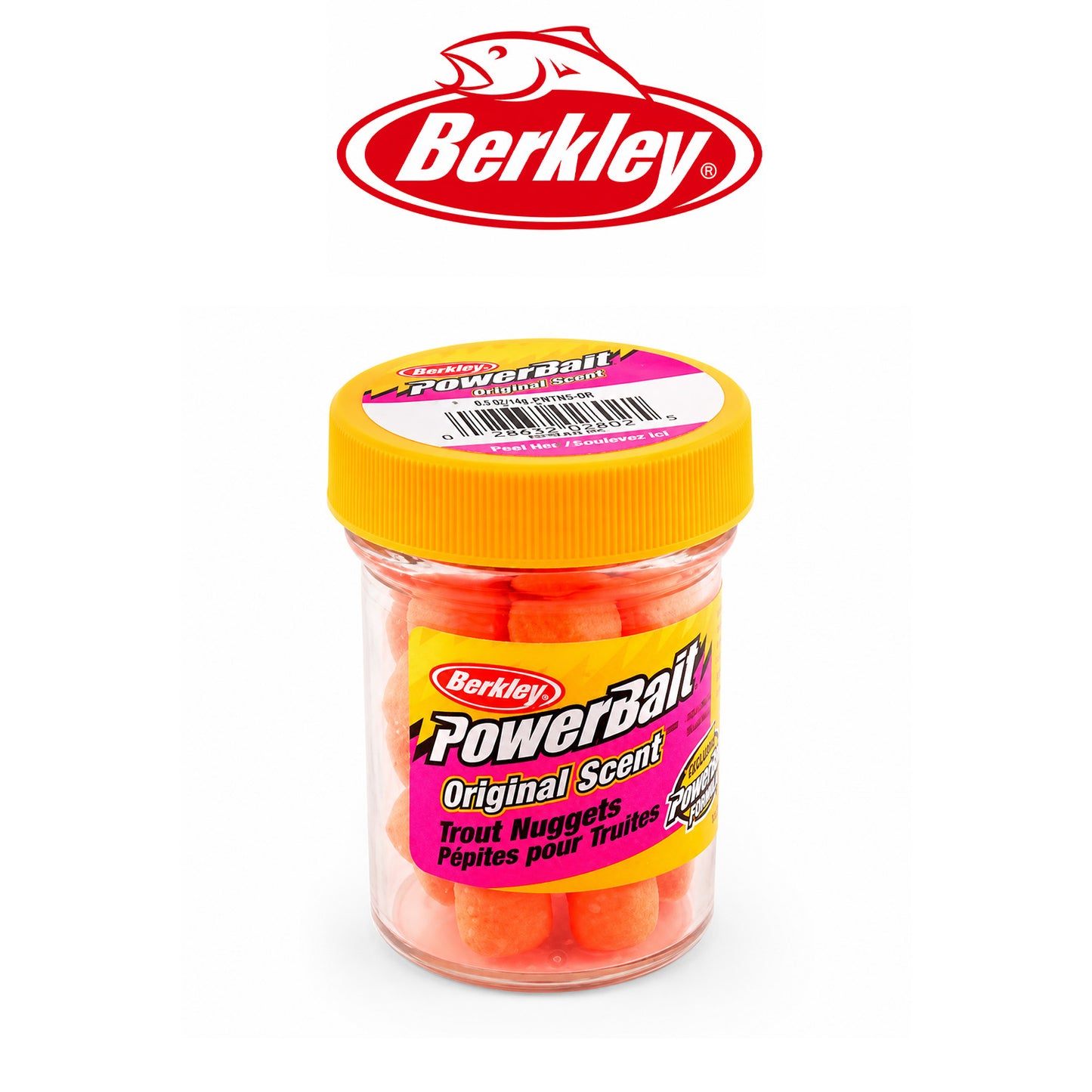 Berkley PowerBait Power Nuggets Fluorescent Orange Trout Bait