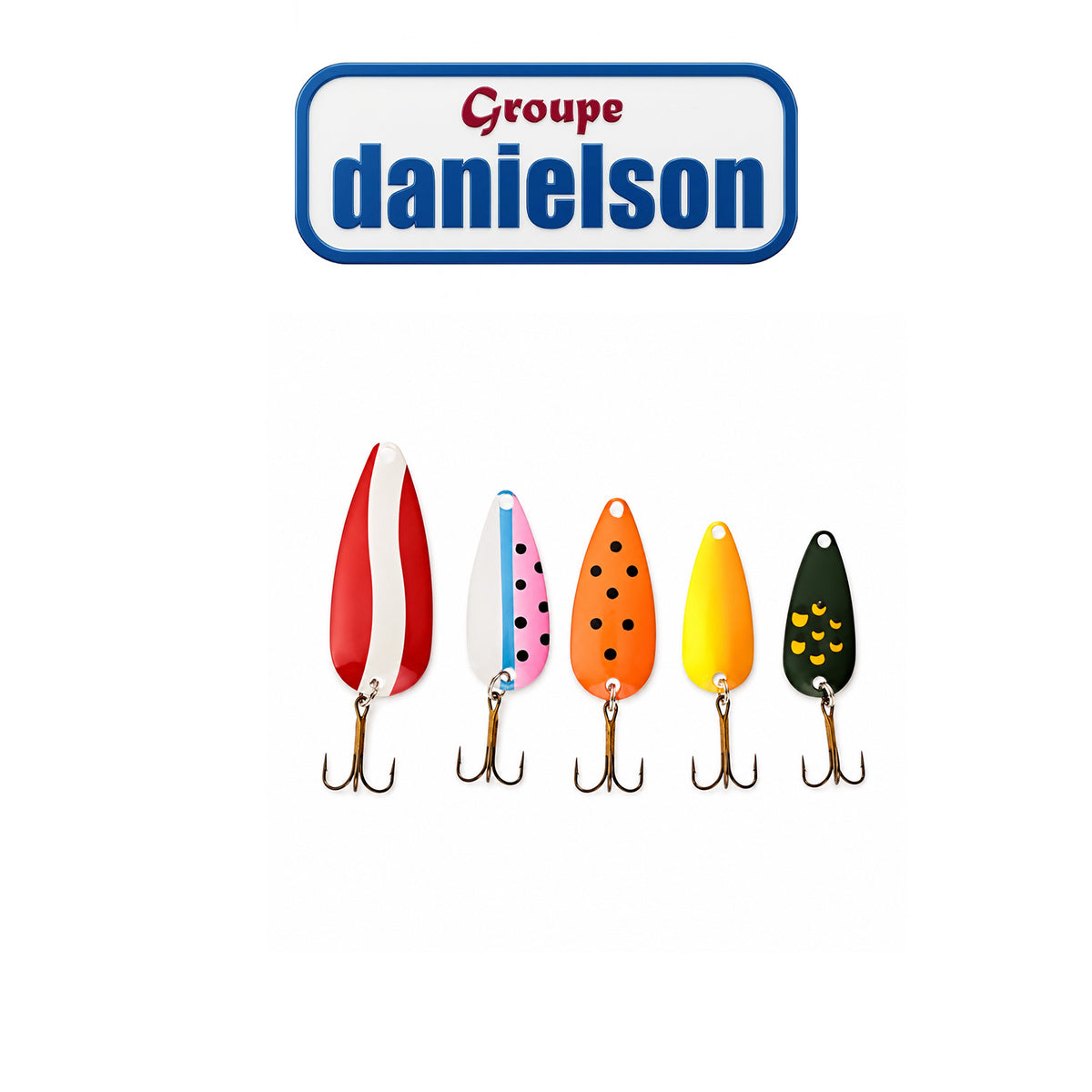 Danielson DN Demon Spoon 5-Piece Premium Fishing Lure Assortment