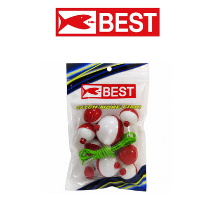 Best Tackle Round Fishing Floats with Stringer – Assorted Sizes