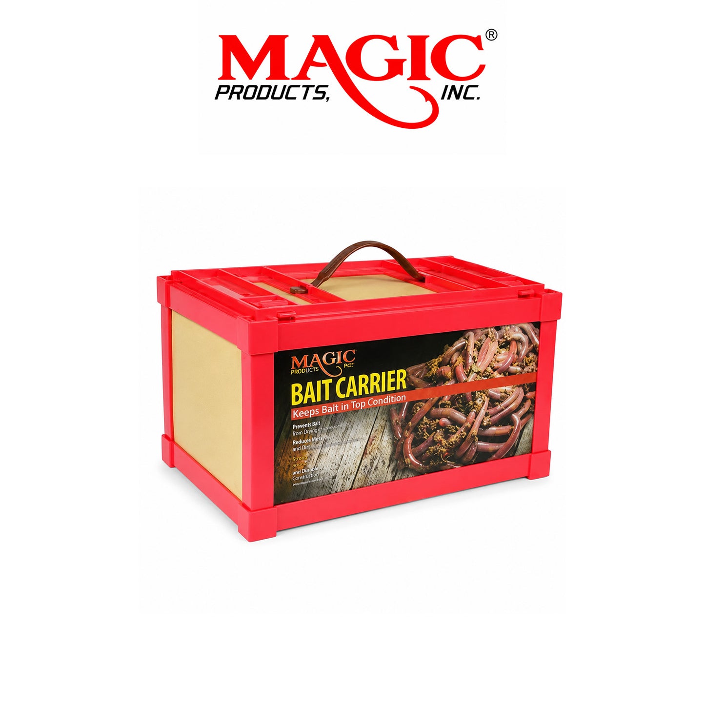 Magic Products Bait Carrier Live Bait Container – Small Fiberboard | Large Fiberboard | Small Dual Lid