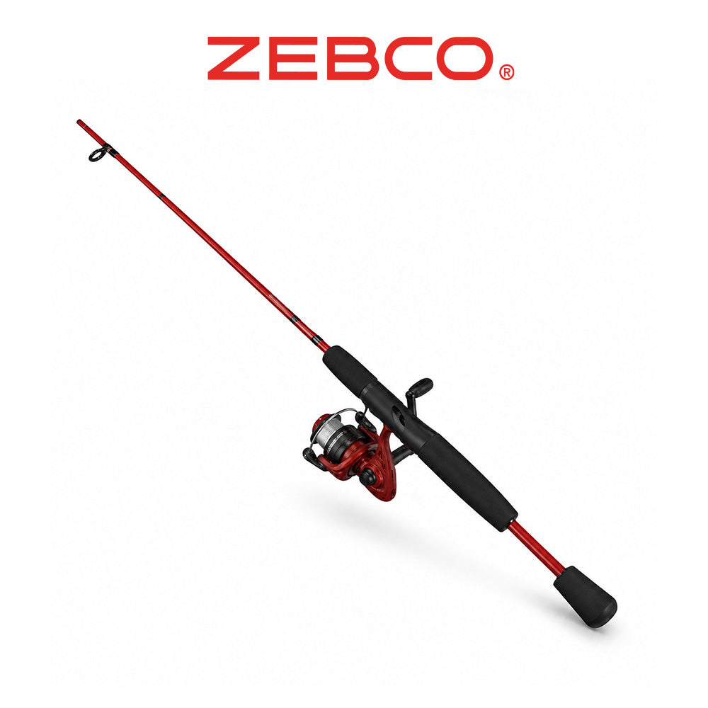 Zebco Slingshot Spinning Combo – Red Fishing Rod and Reel Set