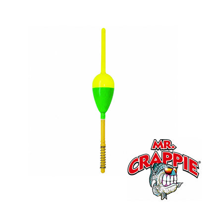 Mr. Crappie Balsa Sprang Thang Oval 0.88" Yellow/Green 2 Pack