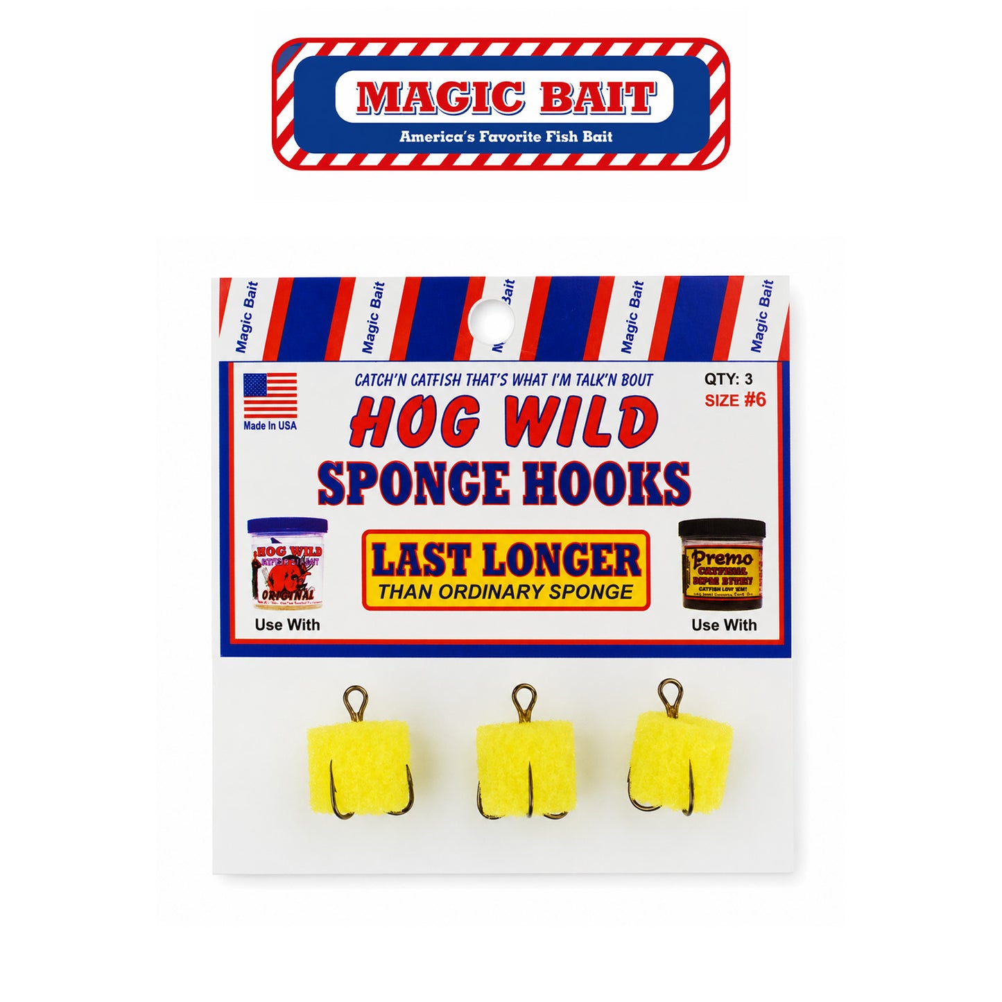 Magic Bait Sponge Hook with Sponge Holder – Size #6