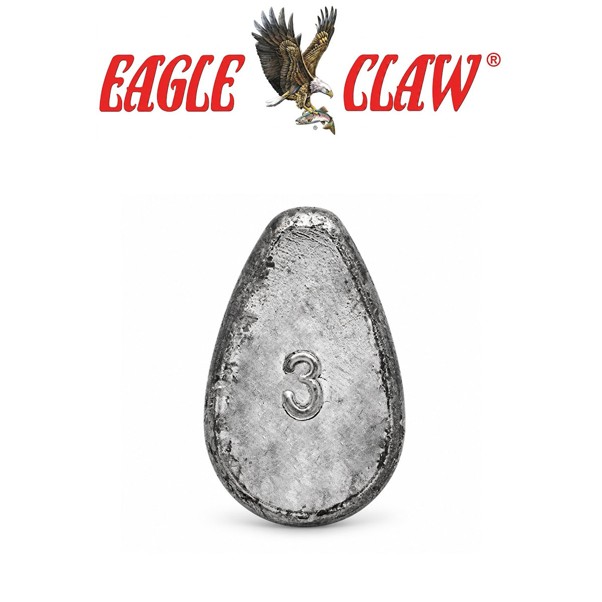 Eagle Claw Cat Claw No-Roll Sinkers – Unpainted Premium Catfish Fishing Weights
