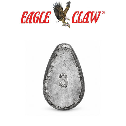 Eagle Claw Cat Claw No-Roll Sinkers – Unpainted Premium Catfish Fishing Weights