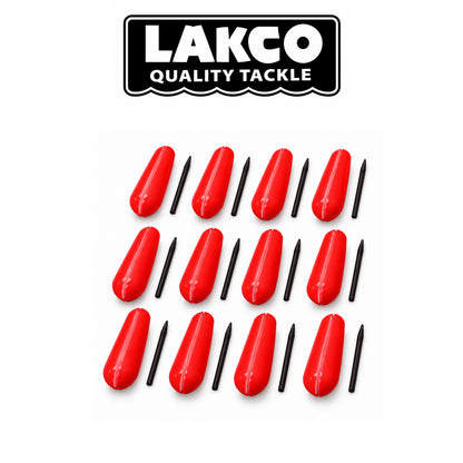 Lacko EZ-ON Slotted Styrofoam Fishing Bobber – Fluorescent Orange, 3 Sizes Available