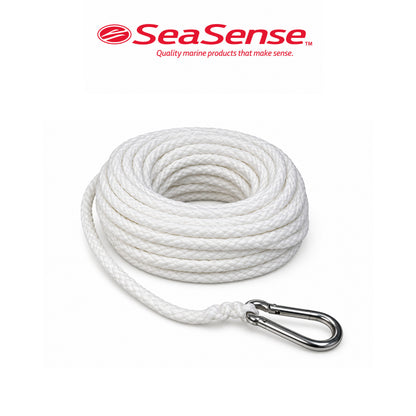 SeaSense Marine Premium Braided Anchor Line with Snap – Heavy-Duty & Secure Anchoring