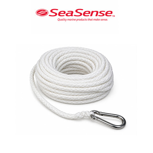 SeaSense Marine Premium Braided Anchor Line with Snap – Heavy-Duty & Secure Anchoring