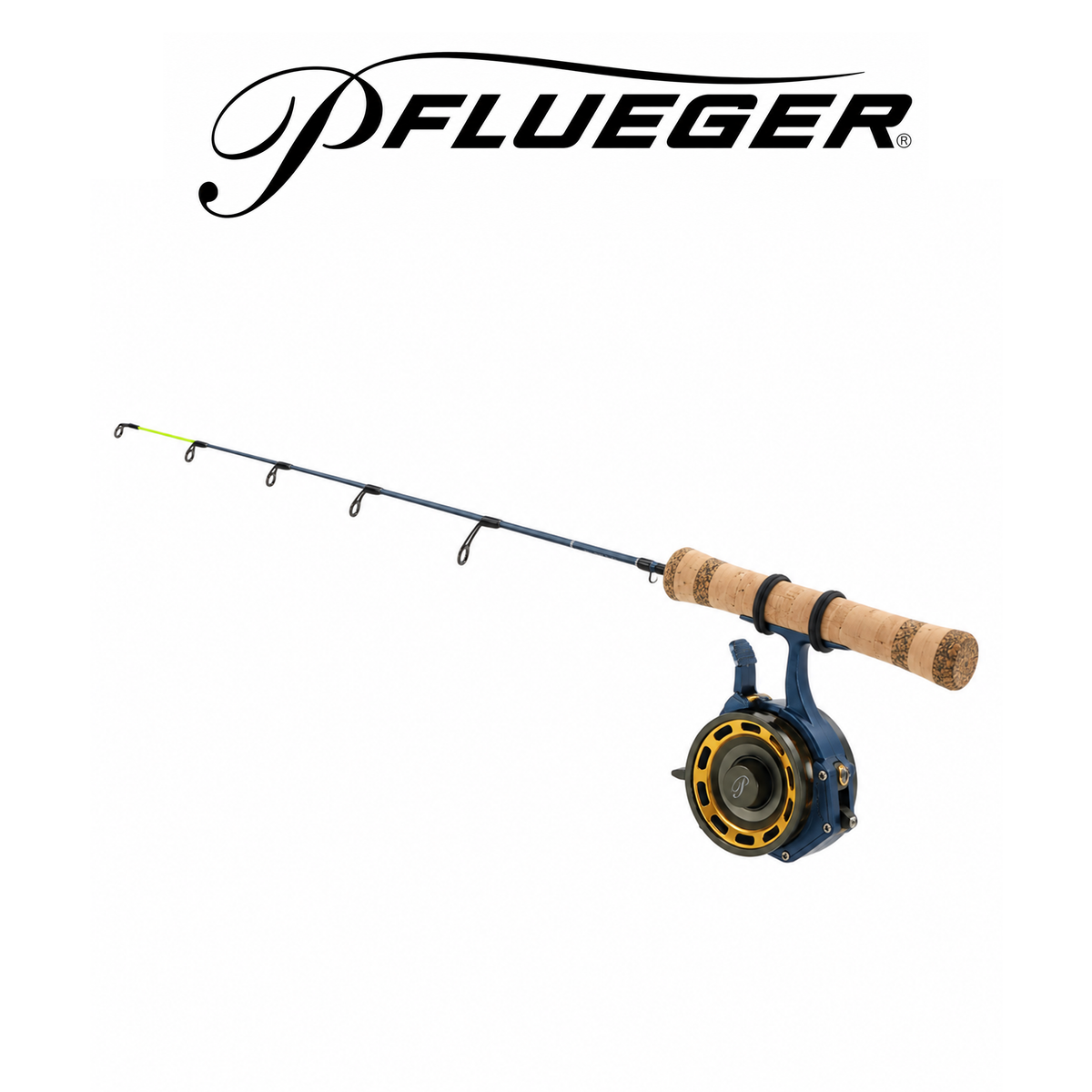 Pflueger President Inline Ice Fishing Rod & Reel Combo – Smooth Performance & Precision Control