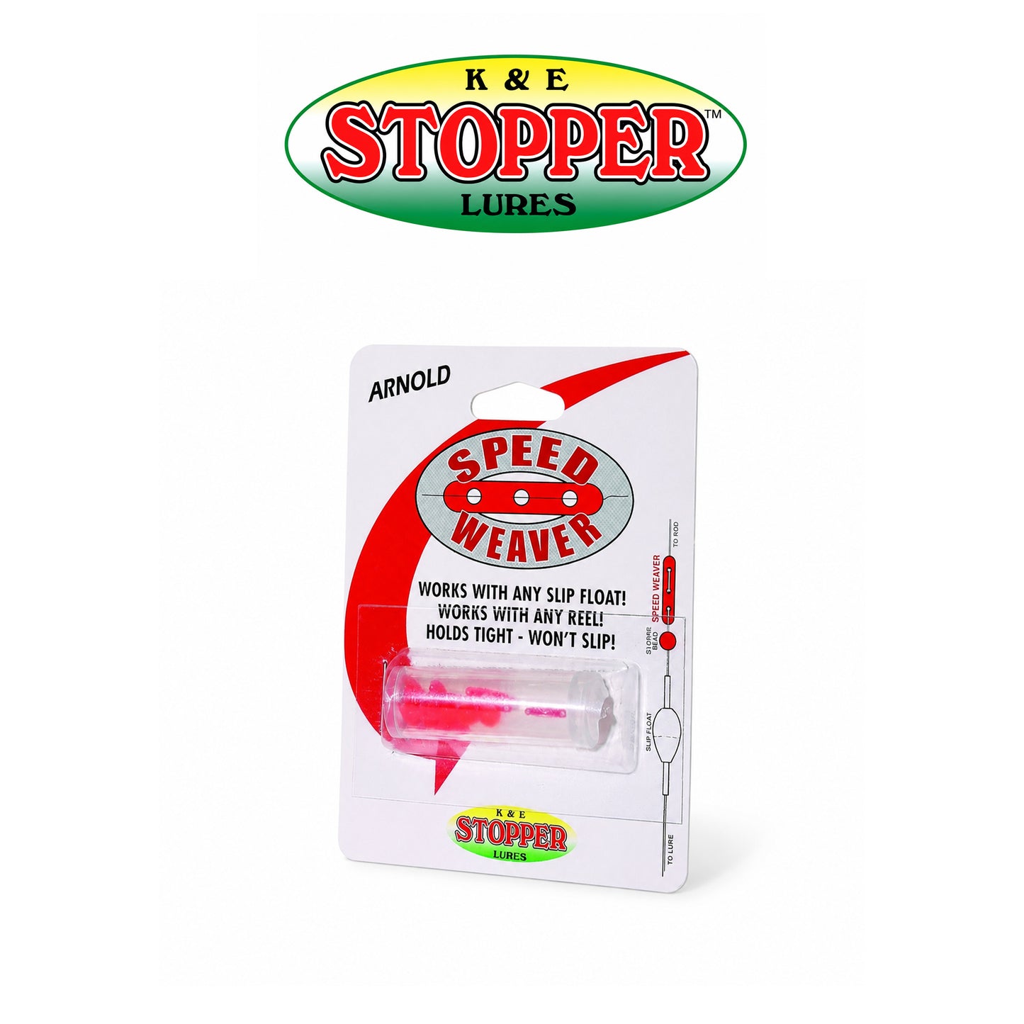 K&E Speed Weaver Red Bobber Stop 5-Pack