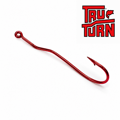 Tru Turn Bass Worm Hook – Blood Red