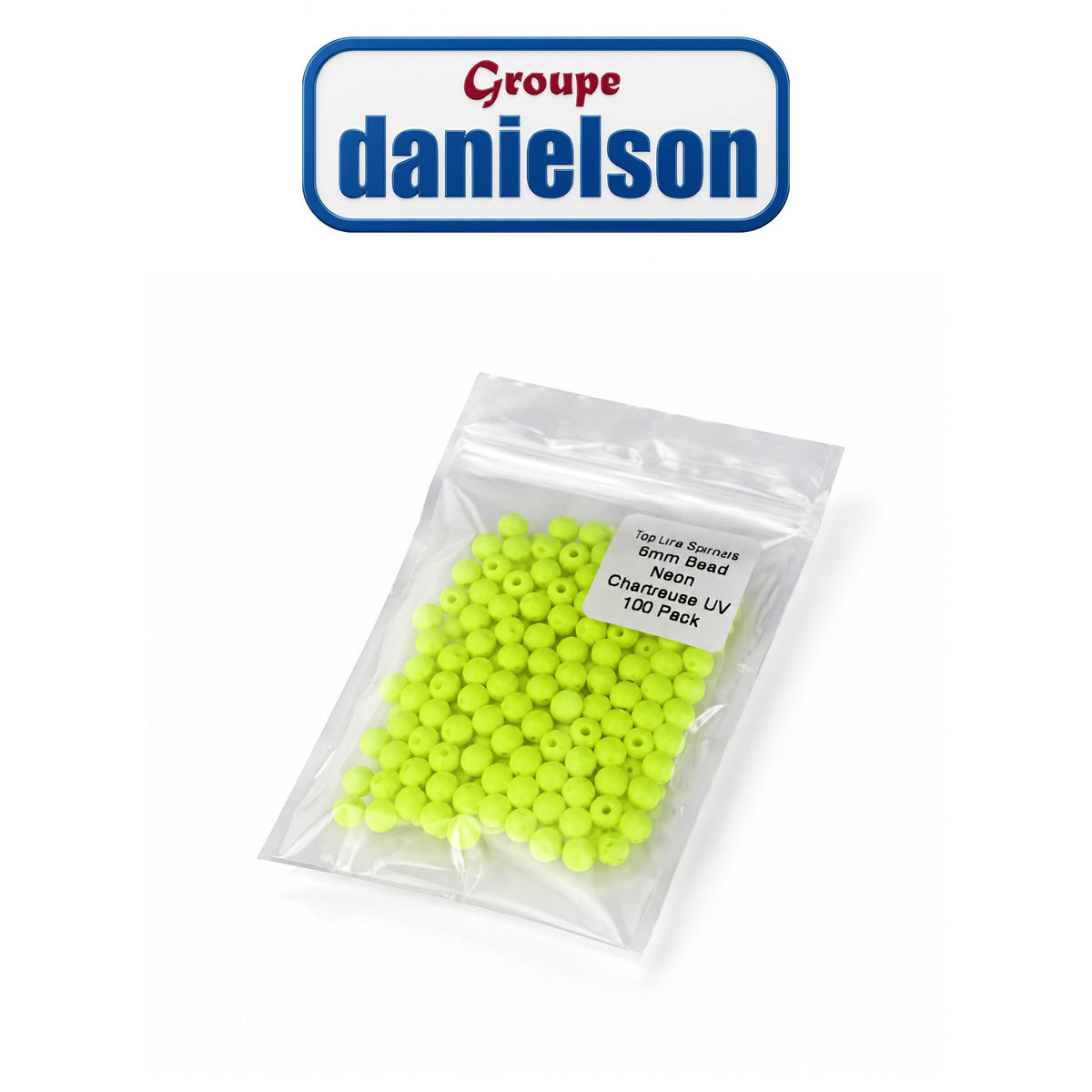 Danielson 5mm Round Beads – Chartreuse, 90 Pack