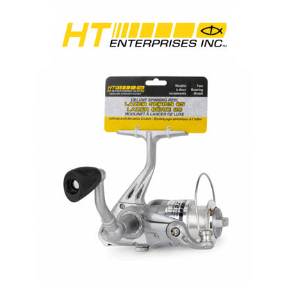 HT Lazer Series Black Graphite Spinning Reel | Gold and Silver