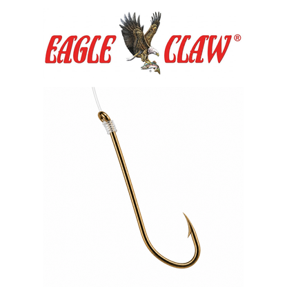 Eagle Claw Plain Shank 2X Long Shank Double Line Fishing Hooks – 6 Pack