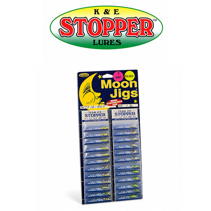 K&E Glitter & Glow Moon Ice Jig Card Assorted Colors 24-Pack