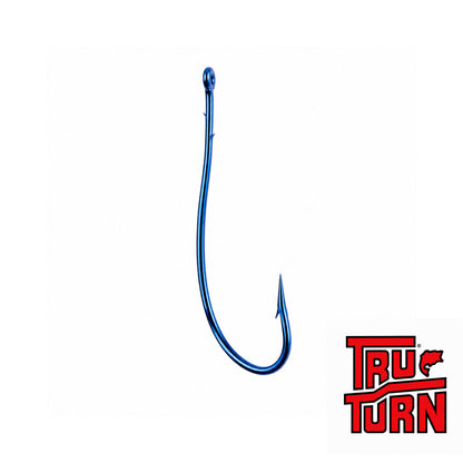Tru-Turn Bass Worm Hook Blue 6-Pack