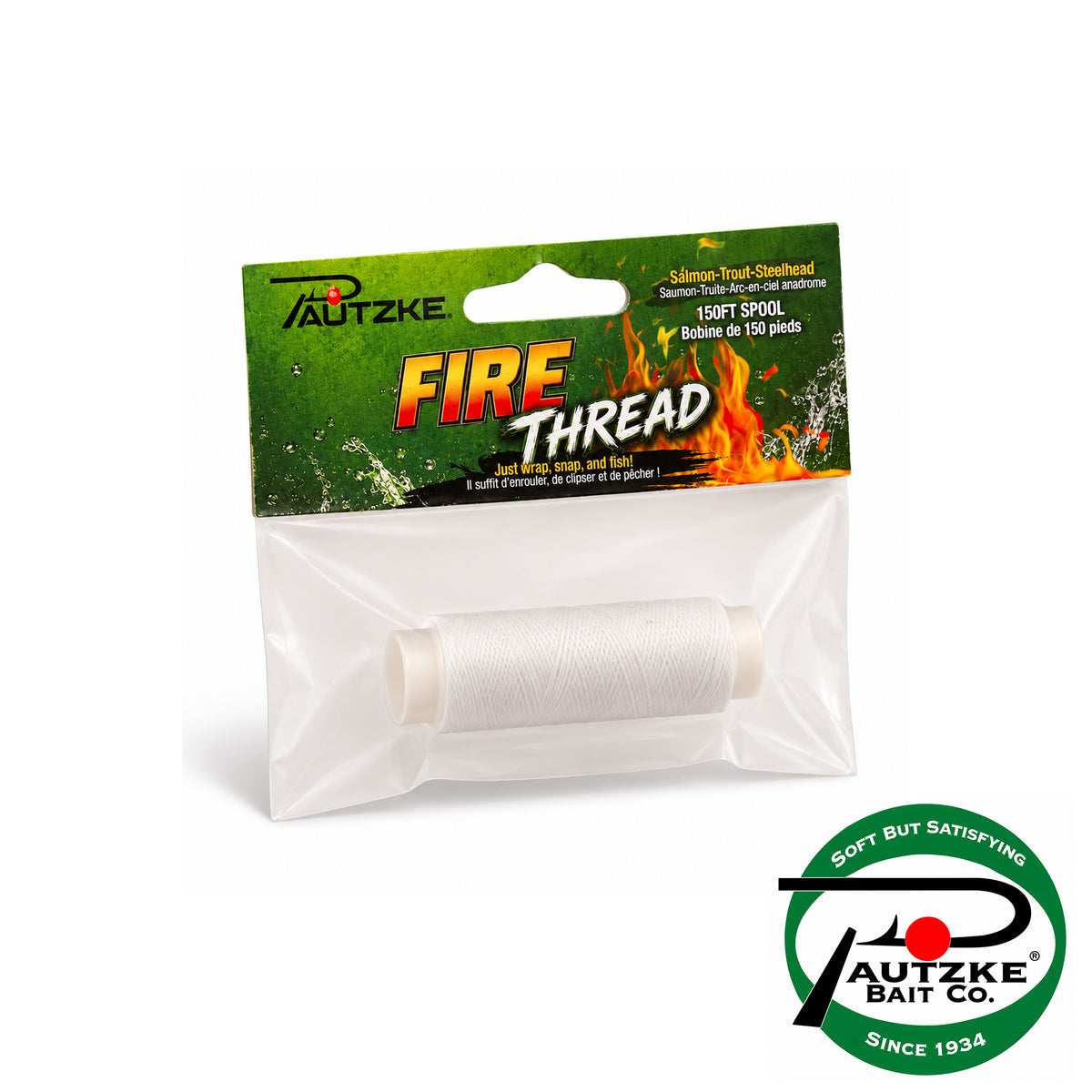 Pautzke Fire Thread Knotless Elastic Bait Tying Thread