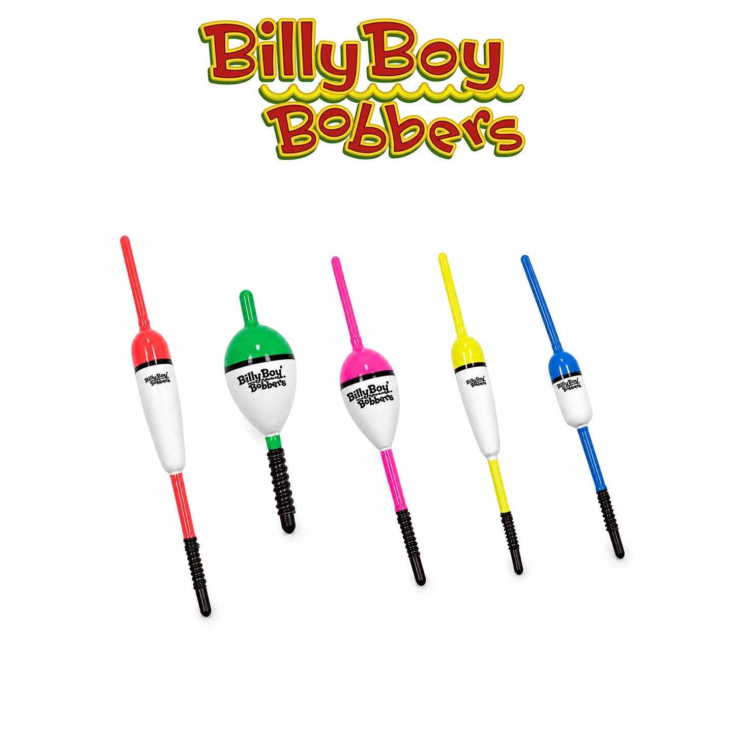 Billy Boy Balsa Spring Oval Bobbers 1 1/8" Assorted Bright Colors 18-Pack