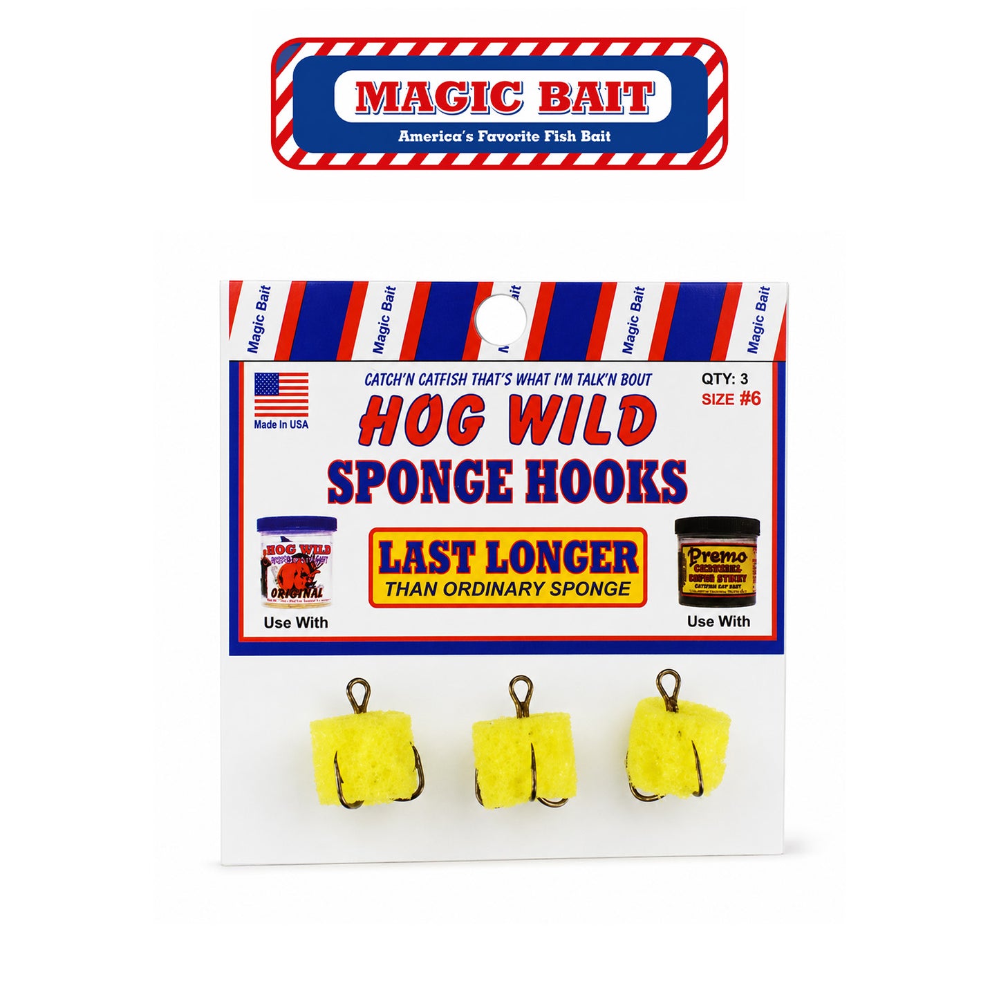 Magic Bait Sponge Hook with Sponge Holder – Size #6