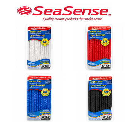 Anchor Line with Spring Hook – 3/8" x 50' Heavy-Duty Boat Anchor Rope