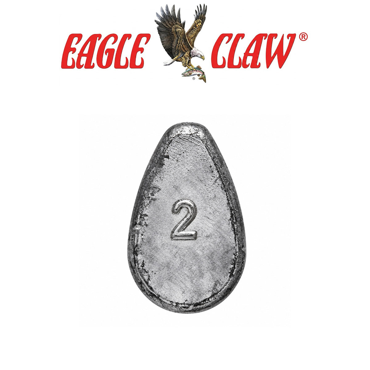 Eagle Claw Cat Claw No-Roll Sinkers – Unpainted Premium Catfish Fishing Weights