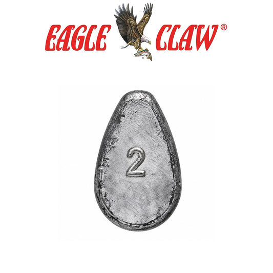 Eagle Claw Cat Claw No-Roll Sinkers – Unpainted Premium Catfish Fishing Weights
