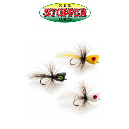 K&E Large Bass Popper Kit FKS-BP3PK Assorted Topwater Fishing Lures – 3 Pack